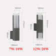 Outdoor Motion Sensor Led Wall Lamp Waterproof Garden Porch Sconces Villa Hotel Courtyard Aisle
