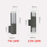 Outdoor Motion Sensor Led Wall Lamp Waterproof Garden Porch Sconces Villa Hotel Courtyard Aisle