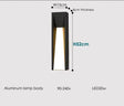 Outdoor Wall Lamp LED Black Lighting Exterior Light-1-Light Outdoor Lamp Black / Small / 3000K