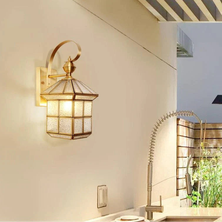 Outdoor Waterproof Wall Lamp Stair Corridor Balcony Courtyard Full Copper Lamps