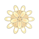 Peacock Ceiling Mounted Led Light: Minimalist Acrylic Semi Flush Mount For Living Room In White