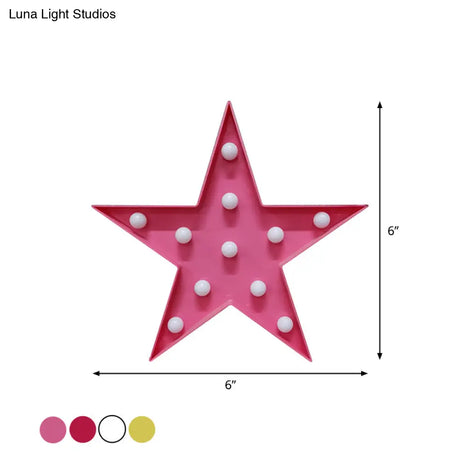 Pentagram Led Night Lamp: Simplistic Lighting For Girls Bedroom
