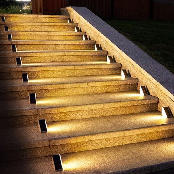 Luna Solar Powered Stair Lights Pack of 4Pack,10 Pack,20Pack