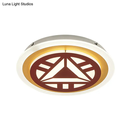 Playful Cartoon Ceiling Light For Kindergarten - Acrylic Flush Mount Fixture