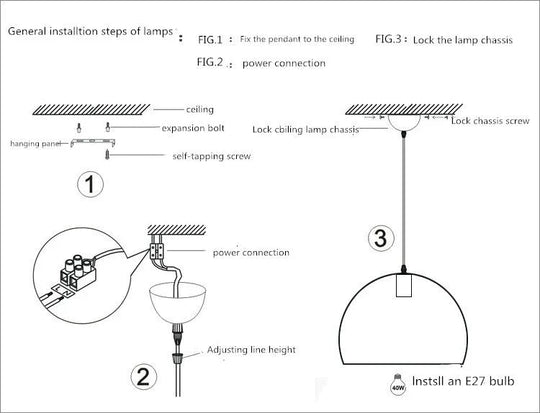 Post Modern Single Head Chandelier American Style Three Dining Room Acrylic Led Bedside Lamp Pendant