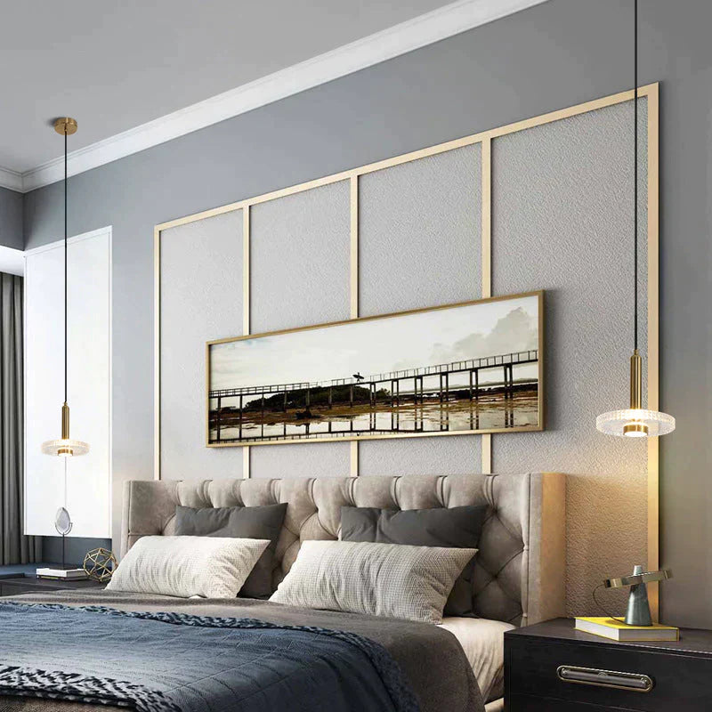 Post Modern Single Head Chandelier American Style Three Dining Room Acrylic Led Bedside Lamp Pendant