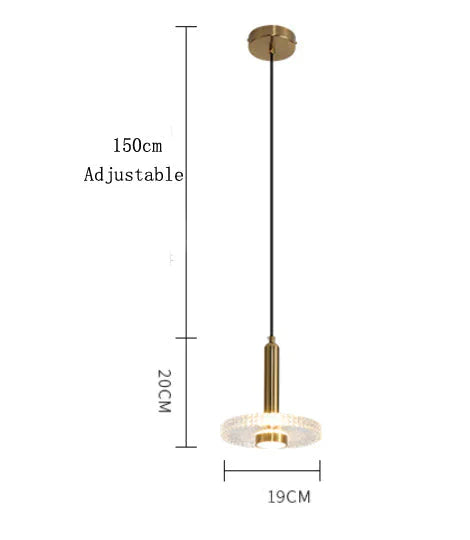Post Modern Single Head Chandelier American Style Three Dining Room Acrylic Led Bedside Lamp