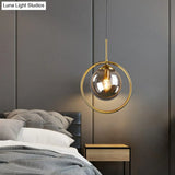 Postmodern Glass Pendant Light With Down Lighting - 1-Light Kitchen Hanging Fixture