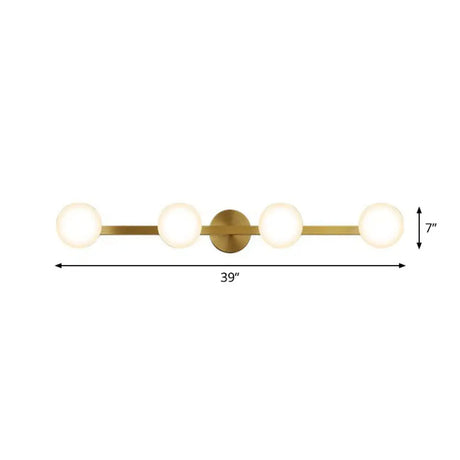 Postmodern Gold Glass Modo Vanity Wall Mount Lamp - Perfect For Bathrooms 4 /