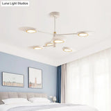 Postmodern Metallic Led Chandelier Pendant Light - Radiant Burst Design For Living Room