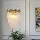 Postmodern Oval Glass Wall Sconce Light Fixture With Gold Finish