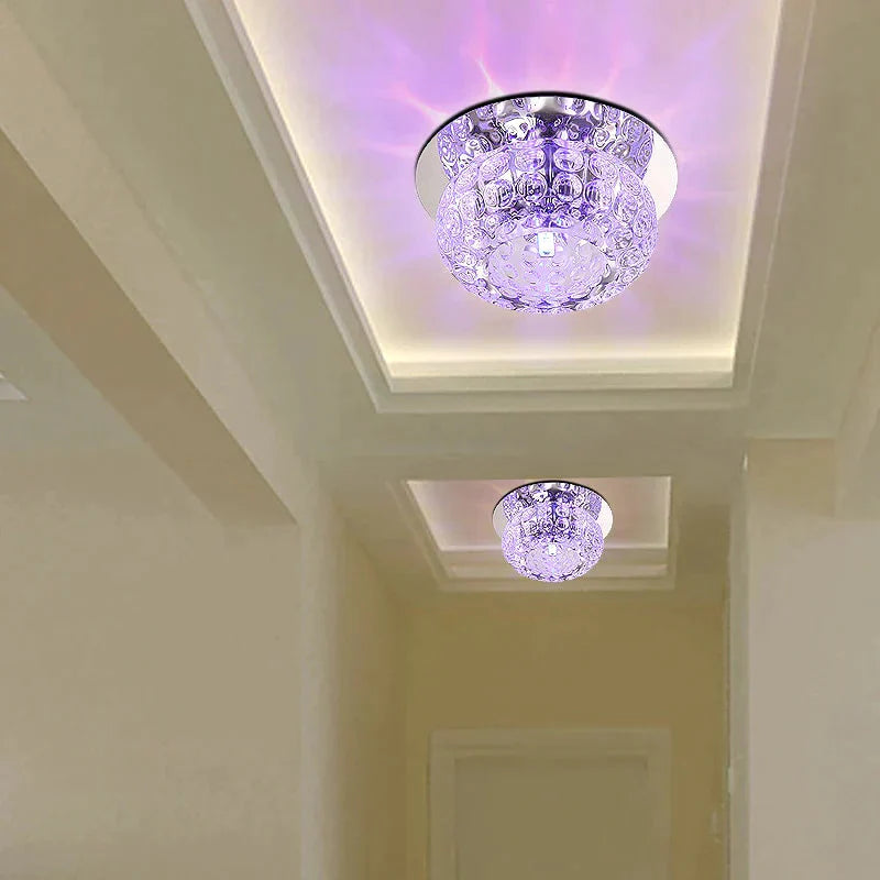 Nordic Modern Minimalist Aisle Light Entrance Lamp Led Crystal Ceiling Ceiling