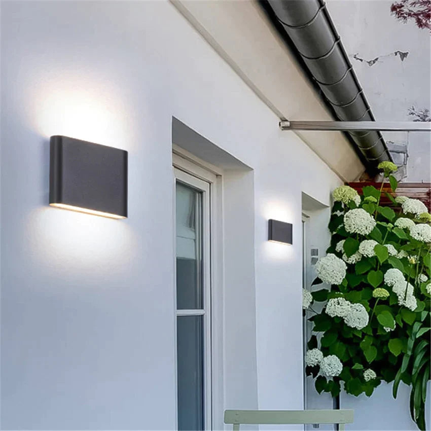 Outdoor Waterproof Ip65 Wall Lamp 6W/12W Led Light Modern Indoor/Outdoor Decor Up Down Dual-Head