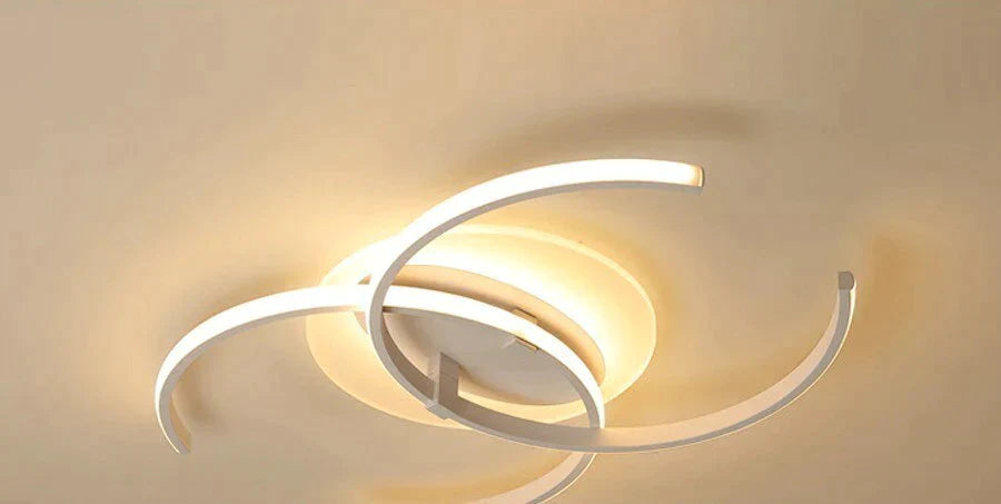 New Dimming Ceiling Lights For Living Study Room Bedroom Home Dec Plafond Iron Shape Modern Led