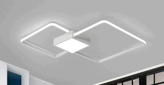 Remote Control Lamp Ceiling Led White Or Black Frame For Home Decorative Living Room 46W 56W
