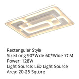 Modern White/Grey Color Ceiling Lights Lamp Rectangular Fashion Led Bedroom Lamps Living Room
