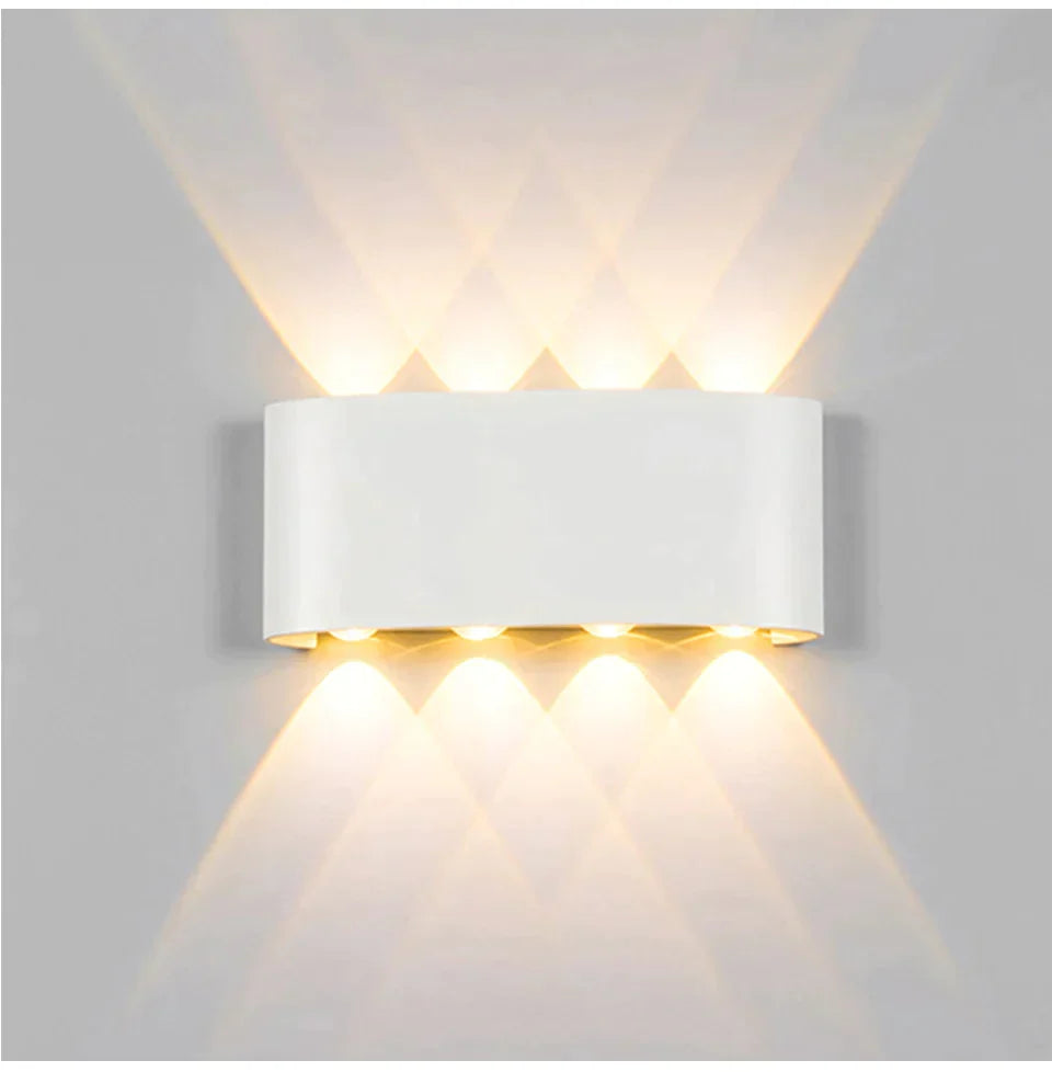 New Wall Lamp Led Aluminum Outdoor Indoor Ip65 Up Down White Black Modern For Home Stairs Bedroom