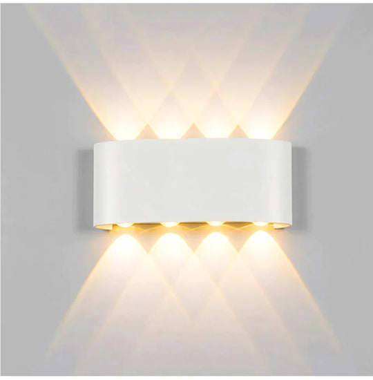 New Wall Lamp Led Aluminum Outdoor Indoor Ip65 Up Down White Black Modern For Home Stairs Bedroom