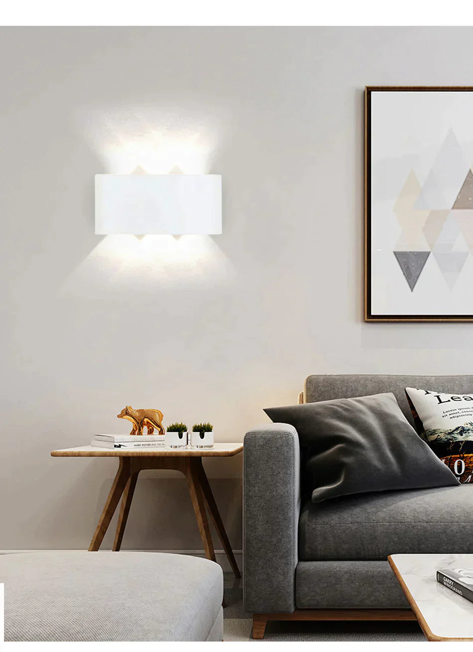 New Wall Lamp Led Aluminum Outdoor Indoor Ip65 Up Down White Black Modern For Home Stairs Bedroom