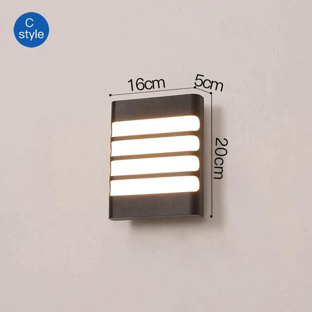 Modern Porch Light Waterproof Ip65 Radar Sensor Wall Lamps For Courtyard Patio Garden Front Door