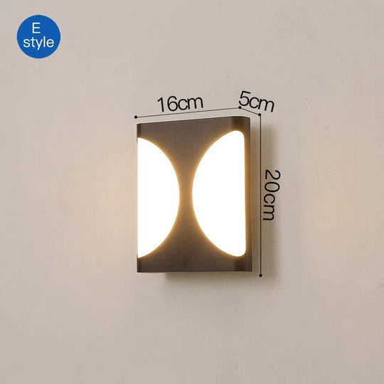 Modern Porch Light Waterproof Ip65 Radar Sensor Wall Lamps For Courtyard Patio Garden Front Door