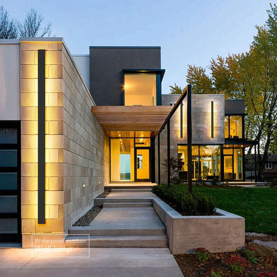 Waterproof Outdoor Wall Lamp Led Long Ip65 Aluminum Light Garden Villa Porch Sconce Luminaire