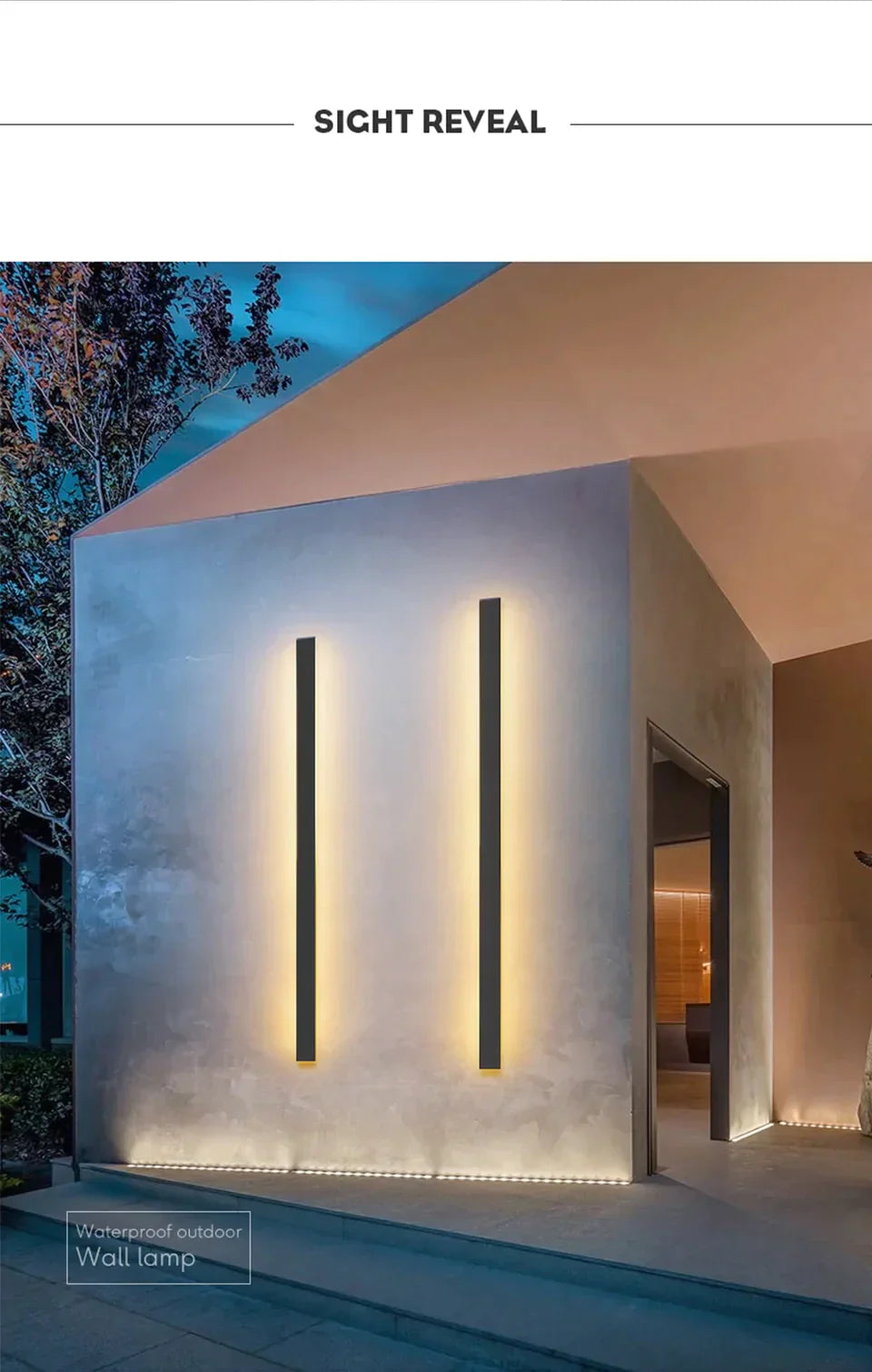 Waterproof Outdoor Wall Lamp Led Long Ip65 Aluminum Light Garden Villa Porch Sconce Luminaire