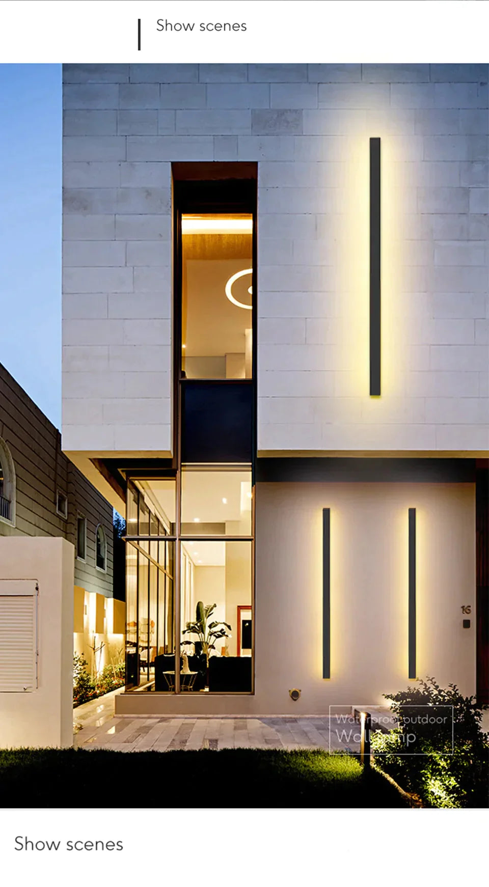 Waterproof Outdoor Wall Lamp Led Long Ip65 Aluminum Light Garden Villa Porch Sconce Luminaire