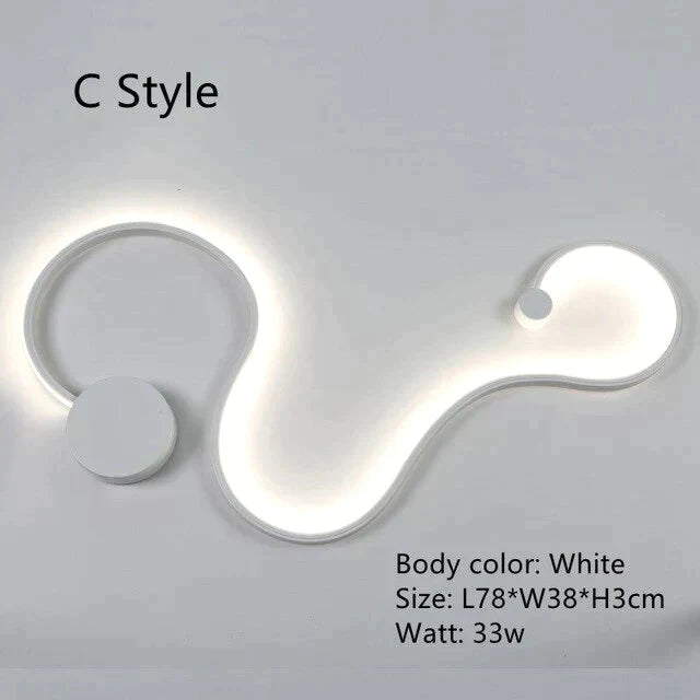 Creative Led Ceiling Lights For Living Room Bedroom Black/White Aluminum Lamp Body Indoor Lighting