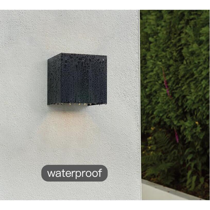 12W Dimmable Cob Modern Brief Cube Adjustable Surface Mounted Led Wall Lamp Outdoor Waterproof