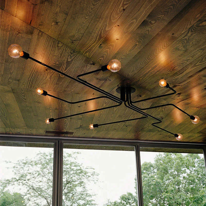 Black Vintage Ceiling Lights Kitchen Fixtures For Dining Room Restaurant Decor Indoor Home Lamp E27