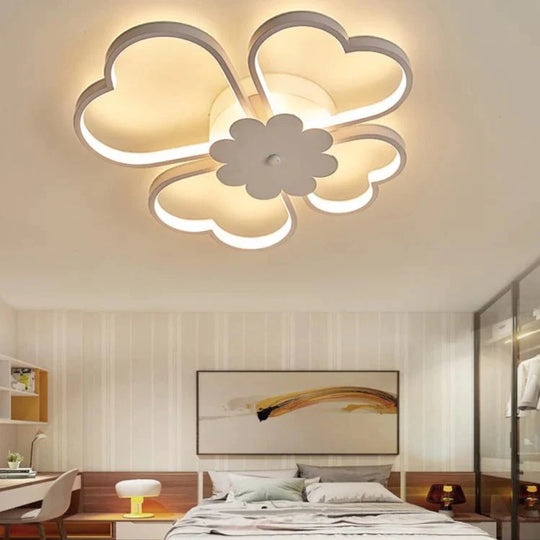 Flowers Lighting Fixtures for Kids Room 36W 54W White color / 50x50x8cm 36w / Dimmable with remote Kids Room Lighting