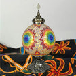 Raelynn - Vintage Sphere Nightstand Lighting 1-Light Hand Rolled Art Glass Night Table Light For