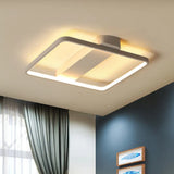 Rectangular Led Flush Light: Modern Acrylic Ceiling Fixture (18/21.5/25.5) With Warm/White Light For