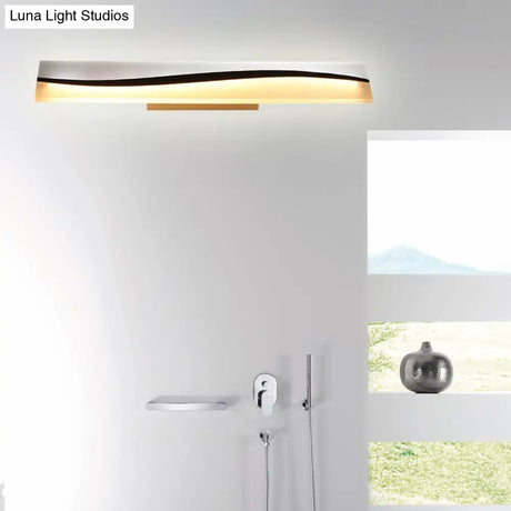 Rectangular Led Vanity Mirror Lamp 16/19.5/23 Wide Water And Fog Resistant In Warm/White