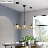 Retro Industrial Style Glass Ceiling Fixture - 1 Light For Restaurants