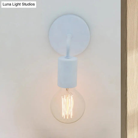 Retro Style Angled Bedroom Wall Sconce Lamp - Metallic 1 Bulb White/Chrome Finish