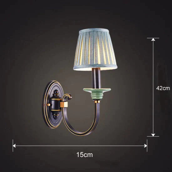 Retro Style Bedroom Bedside Lamp Full Copper Wall Single / No Light Source Lamps