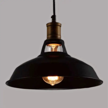 Retro Style Iron Pendant Ceiling Light - 1 Head Suspension Lighting For Bars Black / 10.5’