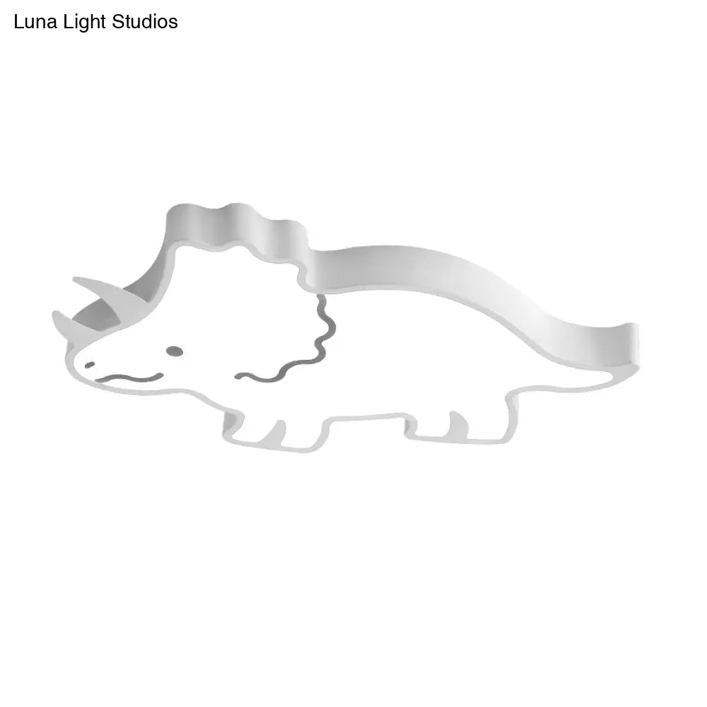 Roaring Fun: Dinosaur Design Led Flush Pendant Light For Kids’ Rooms Ceiling