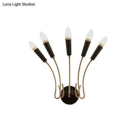 Rocket Wall Lamp - Contemporary Metal Sconce With 5 Lights For Living Room