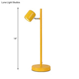 Rotatable Childrens Bedroom Desk Light Metal Macaron Reading Lamp With Plug-In Cord