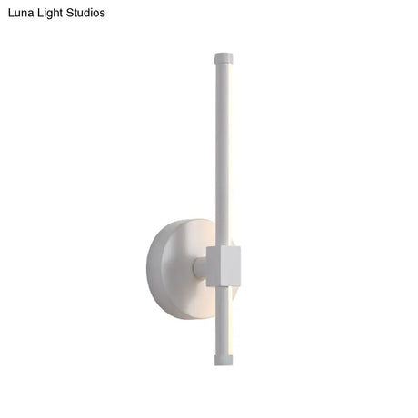 Rotatable Led Wall Sconce With Acrylic Bar - Black/White Warm/White Light