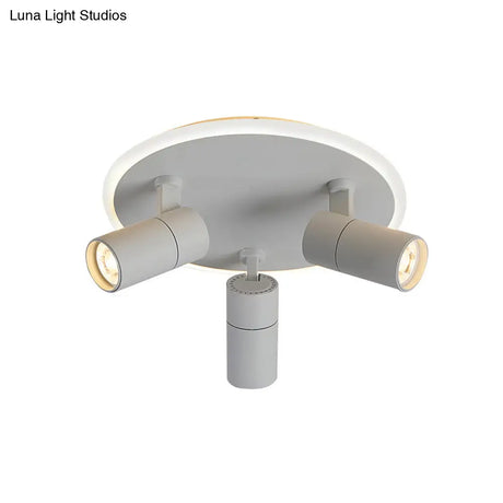 Rotatable Metal 4 - Head Flush Mount Light With Warm/White Lighting - Ideal For Hallway And