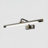 Rotating Tube Wall Vanity Light - Traditional Metal Led Bathroom Lighting Fixture Black / 17
