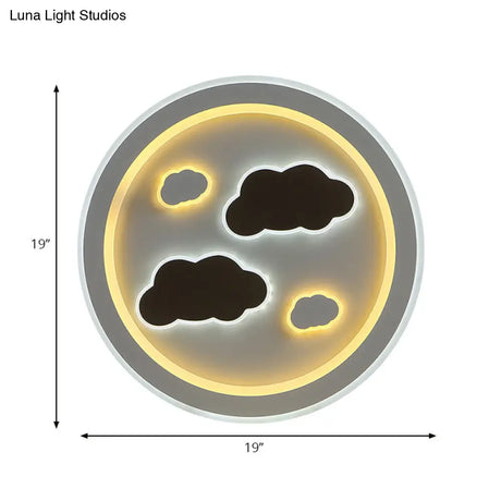 Round Led Flush Mount Ceiling Light In White Finish - Ideal For Adult Bedroom Décor