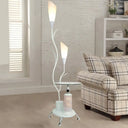 Rustic Branch Shaped Standing Lamp - 2 Bulbs Metallic Finish White/Black Guest Room Floor Light