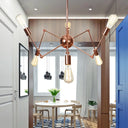 Rustic Copper Sputnik Pendant Chandelier - Indoor Light Fixture With 6/8/10 Lights 6 /