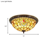 Rustic Stained Glass Sunflower Ceiling Light In Multicolor Options For Dining Room Tiffany Décor
