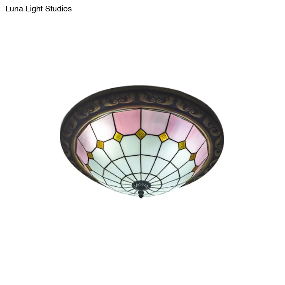 Rustic Stained Glass Sunflower Ceiling Light In Multicolor Options For Dining Room Tiffany Décor